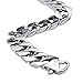 LEADCIN JOYEN Mens Bracelets Heavy Duty Stainless Steel Punk Link Wrist Silver Color