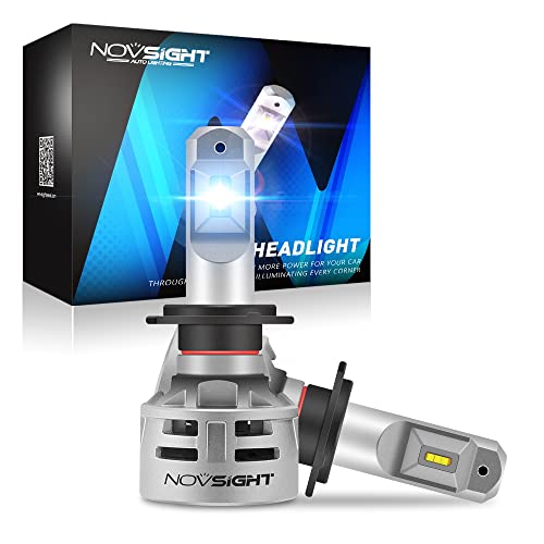 NOVSIGHT H7 LED Headlight Bulbs 10000LM (2x5000LM) 60W(2x30W) 6500K Cool White