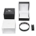 USWEL Titanium Bracelet for Men Black PVD Coating Magnetic Bracelet for Arthritis and Carpal Tunnel and 1 Free Lava Pendant Made from Quantum Energy.