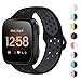 NANW Bands Compatible with Fitbit Versa/Versa Lite Edition Small Large, Soft Silicone Replacement Band for Versa/Versa Lite Edition, Air Hole Wristband Strap for Women Men