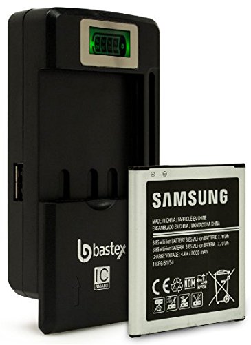 Samsung Origional OEM battery EB-BG360CBC 2000mAh For Samsung Galaxy Core Prime SM-G360P NON Retail Package(Certified Refurbished) plus One (1) Bastex External Dock LCD Battery Charger