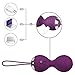 Abandship 2 in 1 Kegel Balls Kit - Massager Ben Wa Balls for Women & Silicone Wireless Remote Control Massager Rechargeable & Pelvic Floor Exercises Kegel Exercise Weights Kit (Purple)
