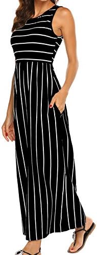 sachin and babi light blue dress HVEOO Women's Summer Striped Spaghetti Strap Maxi Dress Boho Smocked Beach  Sundress Apricot main image 1