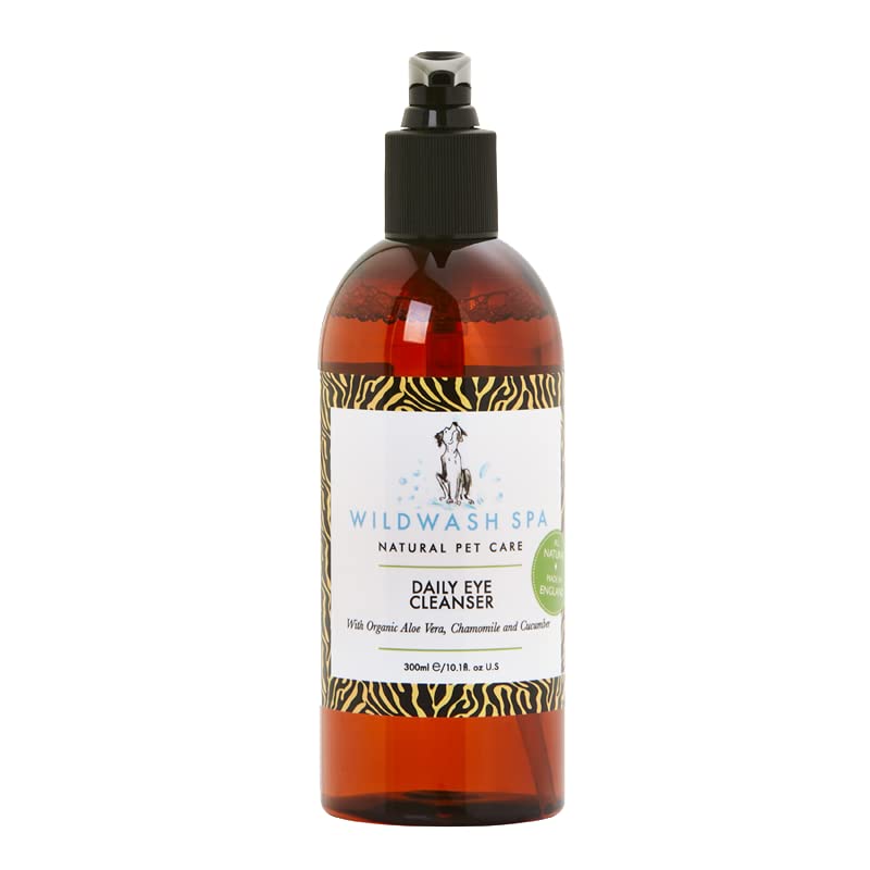 WildWash Daily Eye Cleanser for Dogs 300ml - Chamomile to Cleanse and Brighten and Cucumber to Calm, Hydrate and Refresh Natural, Sulphate and Paraben-Free for Sensitive Skin