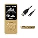 MYMAHDI 8GB Portable MP4 Player MP3 Player Video Player Support TF Card Photo Viewer E-Book Reader Voice Recorder Gold