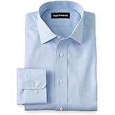 Paul Fredrick Men's Non-Iron Pinpoint Spread Collar Button Cuffs Dress Shirt