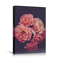Canvas Wall Art Pink Arrangement Bouquet Expressive Floral Multicolor Photography Romantics - 12x18 inches