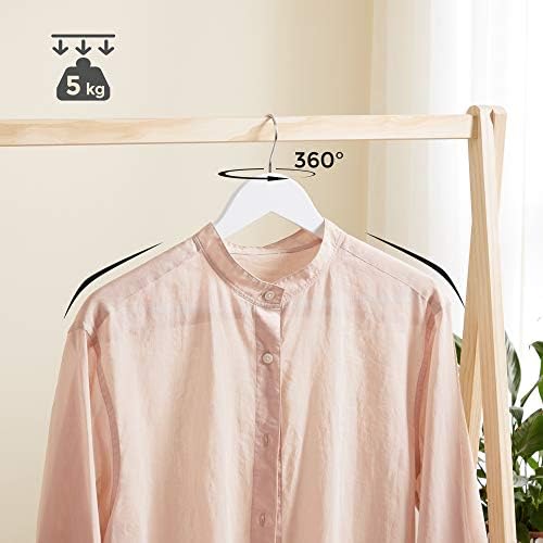 Amber Home Lot De Cintres 30cm En Fer Pour Vetements De Bebe Enfants Avec Enduction En Matt Blanc Pvc Metal Cintre Pour Chemises Costumes Pantalons Avec Encoches Antiderapantes Rangement Pour Vetements