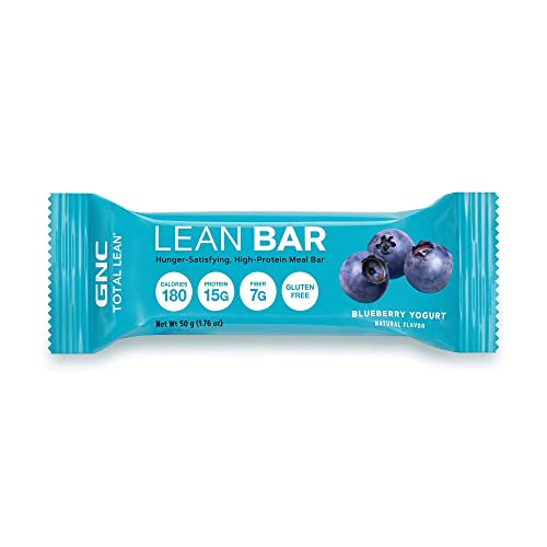 GNC Total Lean Bar HungerSatisfying, HighProtein Meal Bar, Supports