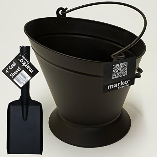 COAL SCUTTLE BUCKET SHOVEL SET FIREPLACE WOOD BURRNING CHARCOAL FIRESIDE ASH PAN