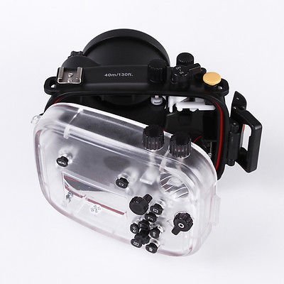 MEIKON 130ft 40m Underwater Waterproof Camera Housings Case for Sony A7 A7R A7S 28-70mmm Camera Lens