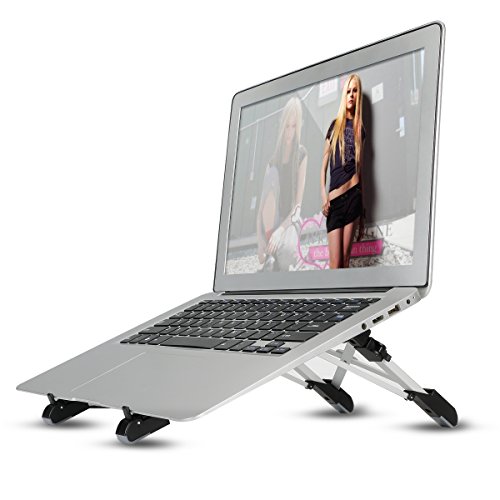 3 in 1 Laptop Tablet and Cell Phone Stand, Megainvo Universal iPad Stand, Portable and Foldable Ergonomic Desktop Stand, Holder Mount for MacBook, Notebook, Computer, PC, iPad, Tablet