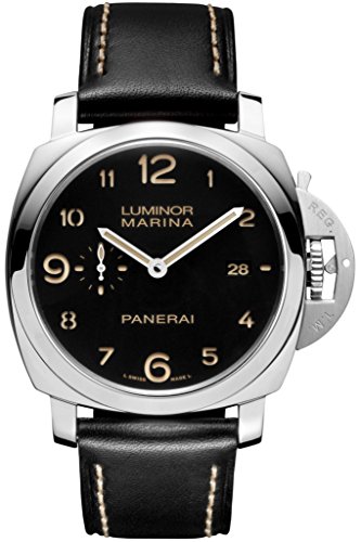 Panerai Men's Quartz Brass and Canvas Watch, Color:Black (Model: PANERAI-PAM00359)