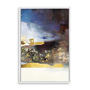 SIGNFORD Framed Canvas Home Artwork Decoration Golden Abstract...