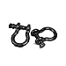 AUXMART D-Ring Shackles 7/8'' Black Heavy Duty 6.5 Ton 14330 LBs- Heavy Duty D Ring for Vehicle Recovery, Hauling, Stump Removal, & More - Towing Accessory for Offroad Vehicles with D-Ring Mounts
