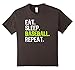 Kids Eat Sleep Baseball Repeat T-Shirt 8 Asphalt