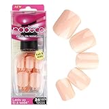 Qmisi Color False Nails Tips Press On Manicure Fashion Design Short Length No Need Glue Begie