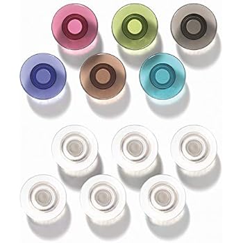Quartet Strong Magnets, Glass Whiteboard, Dry Erase Board, Large, Assorted Colors, 12 Pack (85393)
