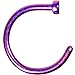 Body Candy Titanium Anodized Stainless Steel Purple Nose Stud Hoop 18 Gauge 5/16