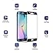 OZOP E-COMMERCE HD Samsung Galaxy S6 Edge Screen Protector, Full Screen Tempered Glass Screen Protector Film, Edge to Edge Protection Screen Cover Saver Guard for 3D 9H Hardness (Black19)