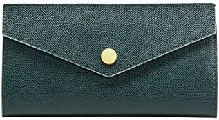 Violeta By Mango Women's Plus Size Pebbled Flap Wallet, Green, One Size
