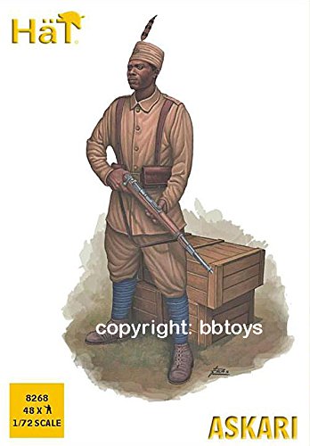 HäT 1/72 WWI Askari Plastic Model Kit - 48 Plastic Figures - Adult, Warrior, Manual Assembly Required