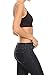 O TO S Women's Strappy Front Criss Cross Sports Bra Tops Bralette Active Wear Yoga Workout Removable Pad K145 Black L/XL