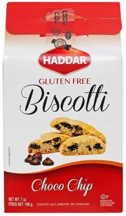 Haddar Biscotti Choco Chip Kosher For Passover 7 Oz. Pack Of 6.