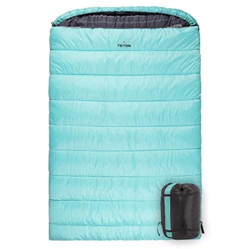 TETON Sports Mammoth 0F Queen-Size Double Sleeping Bag; Warm and Comfortable for Family Camping