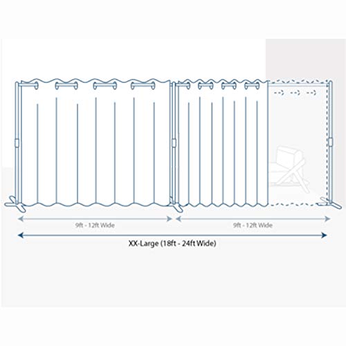 RoomDividersNow End2End Room Divider Kit - XX-Large A, 8ft Tall x 18ft - 24ft Wide, Midnight Black - Thumbnail 5