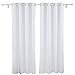 Deconovo Heavy Microfiber Blackout Shades with Triple-pass Coating Back Layer Grommet Blackout Curtains Thermal Insulated Room Darkening Curtains for Bedroom 52W x 63L Inch White 1 Pair