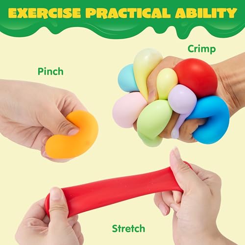 JOYIN - Pack of 9 Slow Recovery Stress Balls, Soft Sensory Toys for Adults, Manual Therapy Balls for Anxiety Management, Great for Gifts