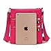 Tiny Chou Multilayer Zipper Pockets Water Resistant Nylon Fabric Crossbody Bag Shoulder Bag for Girl