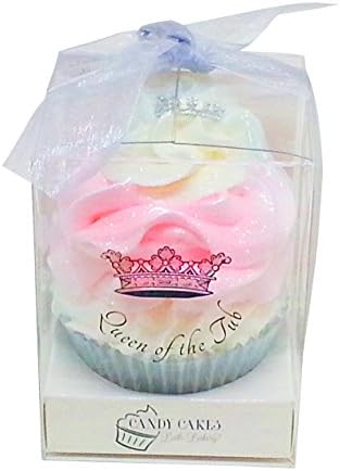 Candy Cakes Cupcake Bath Bomb Gift For Mother’s Day – Queen of the Tub - Tangerine Grapefruit, 4.5 oz
