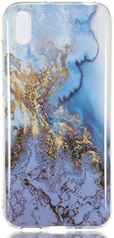 Pretty 3D Colourful Marble Silicone Compatible with Huawei Y5 2019,Funny Cute Ultra Thin Slim Transparent Clear Soft TPU Sparkle Bling Glitter Flexible Bumper Protective Back Cover