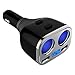 Cigarette Lighter Adapter, Rademax 2-Socket Car Socket Splitter 3.4A Dual USB Car Charger Individual Switch Power Adapter 12V/24V Outlet Multi-functions Car Splitter for iPhone iPad Samsung and more