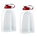 Rubbermaid COMIN18JU023360 644766082483 Home 1776348 Servin' Saver Storage Bottle (2-Pack), Red and Clear