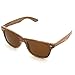 WearMe Pro Faux Wood Reflective Color Lens Horn Rimmed Sunglasses (Light Wood Print, 54)