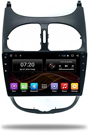 Android 7.1/8.1 Car Head Unit Player GPS Radio for Peugeot 206 2000-2016 Stereo Viedo WiFi Bluetooth 9 inch Multimedia System GPS NO DVD Player Navigation (Android 8.1 4/64G for Peugeot 206 00-16)