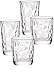 Circleware Cabrini Set of 12 Drinking Glasses & Whiskey Cups Glassware for Water, Beer, Juice, Ice Tea Beverage, 6-15.7 oz & 6-12.5 oz