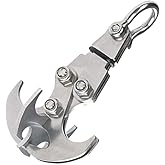 Grappling Gravity Hook Survival Carabiner Stainless Steel Multifunctional Rescue EDC Tool Tactical Emergency Key Chains for Outdoor Climbing Equipment