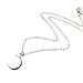 Linana Women's Silver Moon Pendant Necklace First Quarter + Gift Bag