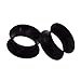 Oyaface 2 PC Black Soft Silicone Flexible Ear Skin Tunnels Plugs Expanders Gauges Hollow Body Piercing (Black 9/16