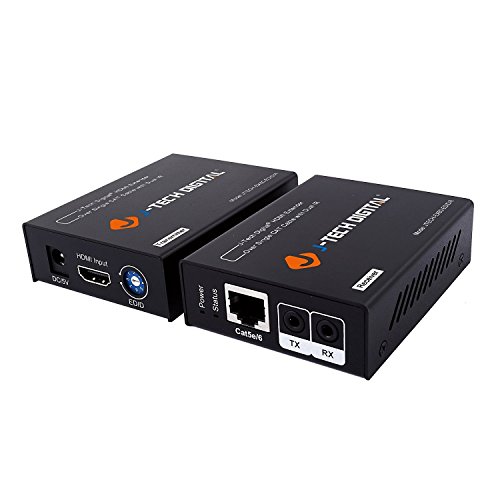 JTech Digital HDMI Extender by Single Cat 5E/6/7 up to 200ft with Dual