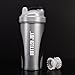 BOTTLED JOY Protein Shaker Bottle, Non-Toxic Wide Mouth 100% Leak Proof Shake Water Bottles 27oz 800ml (Grey)