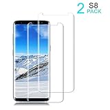 [2 Pack] Galaxy S8 Screen Protector [9H Hardness][Anti-Scratch][Anti-Bubble][3D Curved] [High Definition] [Ultra Clear] Tempered StinkLight Glass Screen Protector Compatible Samsung Galaxy S8