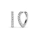 Cate & Chloe | Waverly Hoop Earrings with Crystals | Earrings for Women | Hypoallergenic 18K White Gold Plating for Sensitive Ears | Gold Hoop Earrings | Elegant Lightweight Design for Daily Wear