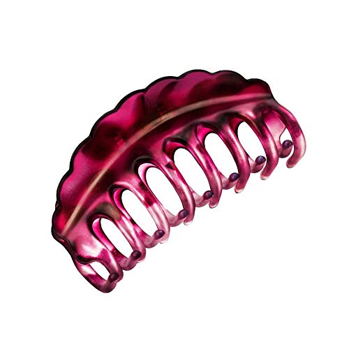 6 Pack Large Clear Leopard Black Brown Octopus Plastic Hair Claw Clips Clutcher Crab Jaw Barrettes Grips Clamps Clasps Pin Buns Braids Twist Hair Up Fancy Accessories for Women Girl Thin Thick Hair