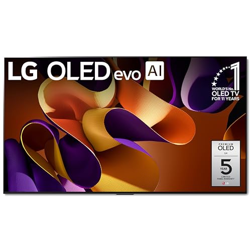 LG 83-Inch Class OLED evo G4 Series Smart TV 4K Processor Flat Screen with Magic Remote AI-Powered with Alexa Built-in (OLED83G4WUA, 2024)