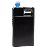 Vertigo Carrera Single Torch Flat Flame Lighter (Without Lighter Fluid) (Black)